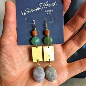 Universal Threads Semi-Precious Stone Dangle Earrings